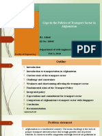 Gaps in The Policies of Transport Sector in Afghanistan