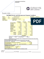 Self Billed Invoice and Subcontractor Payment Certificate