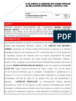 Punto de Cuenta Permiso Sindical Ramon Molina