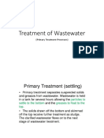 Primary Treatment of Wastewater