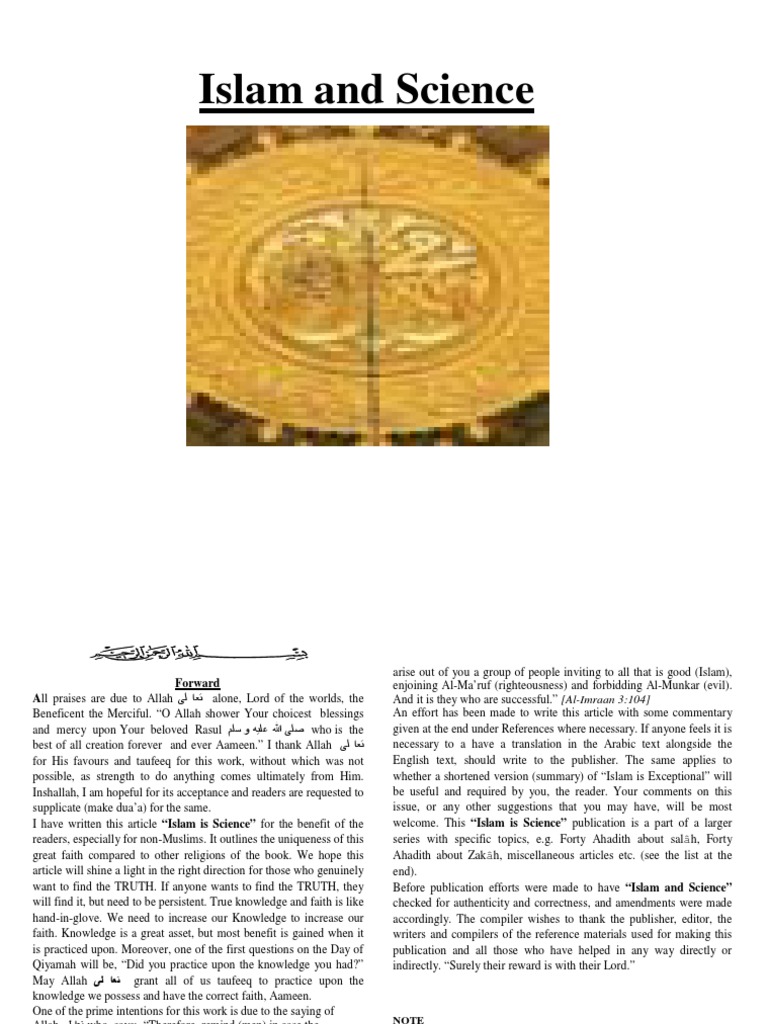 Islam and Science: A Divine Connection | PDF | Islam | Quran