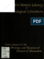 Kaye. Some Account of The Writings and Opinions of Clement of Alexandria. 1900.