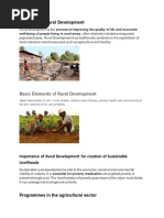 Basic Elements of Rural Development