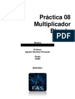 Practica 8 Multiplicador Binario PDF