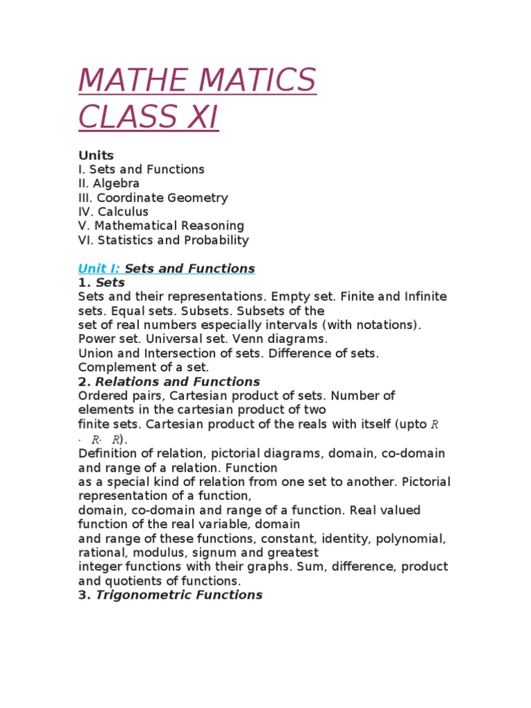 Mathe Matics Xi Trigonometric Functions Function (Mathematics)