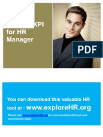 Template - Table of KPI For HR Manager