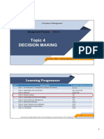Topic 4 - Decision Making