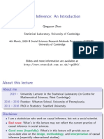 Causal Inference: An Introduction: Qingyuan Zhao