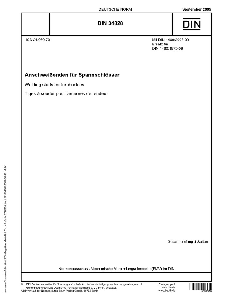 Din 34828 2005 - 09 | PDF