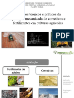 Aplicação mecanizada fertilizantes