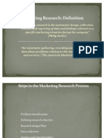 Steps in the Marketing Research Process