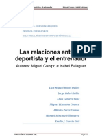 Relaciones Del Deportista y El Entrenador