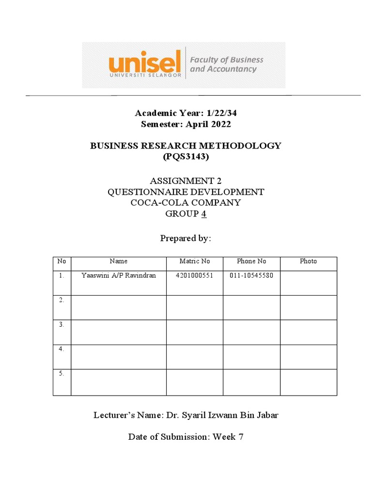 business research assignment pdf