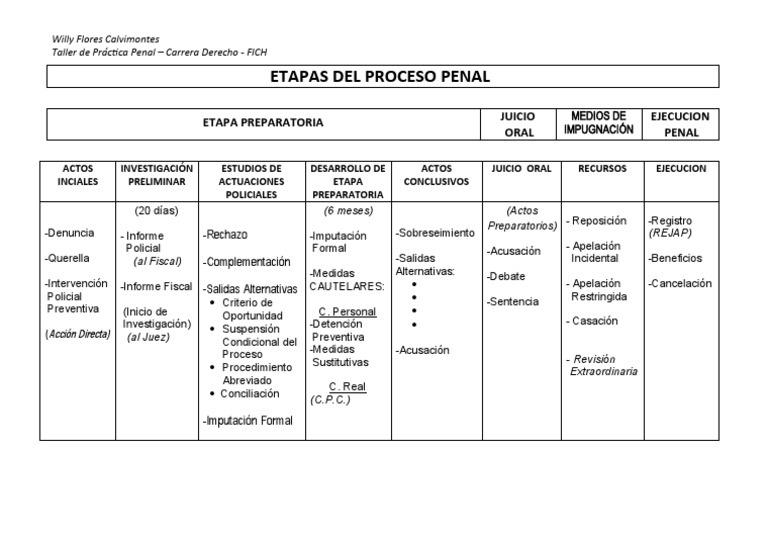 Etapas Del Proceso Penal | PDF | Ley común | Ley Pública