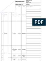 Internal Audit Departmentwise Audit Schedule Plan