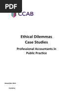 Ethical Dilemmas Case Studies: Professional Accountants in Public Practice