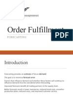 Forecasting Optimization for Order Fulfillment