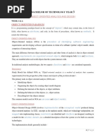 Week 1 & 2 - OOAD - Object Oriented Paradigm