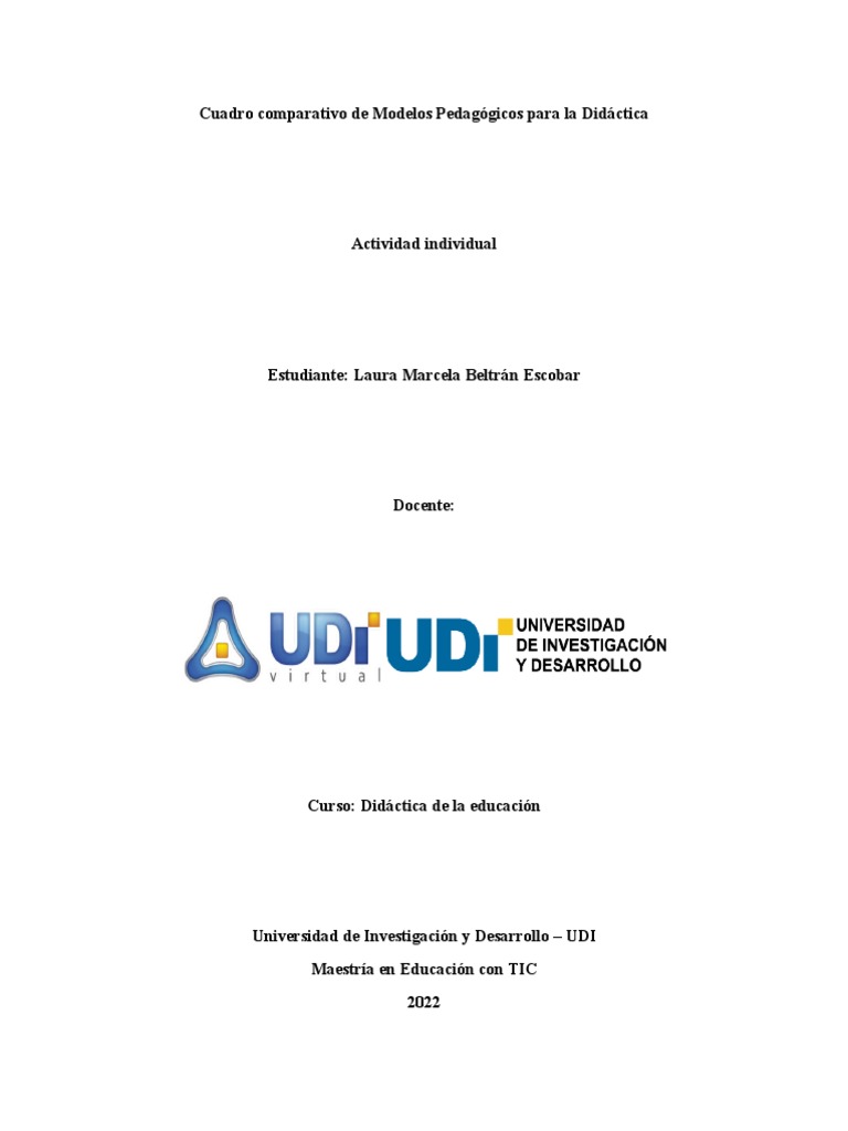 Comparativa de Modelos Pedagógicos | PDF | Aprendizaje | Maestros