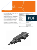 Sandvik Hl510 Hydraulic Rock Drill: Technical Specification