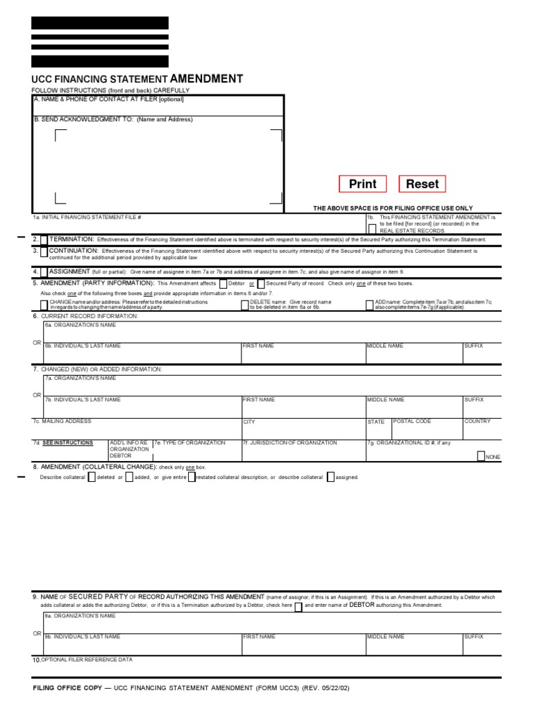 Amendment: Print Reset | PDF