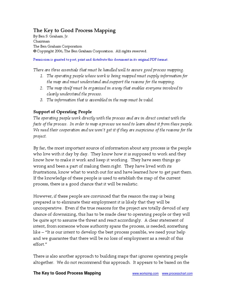 The Key To Good Process Mapping - Imp | PDF