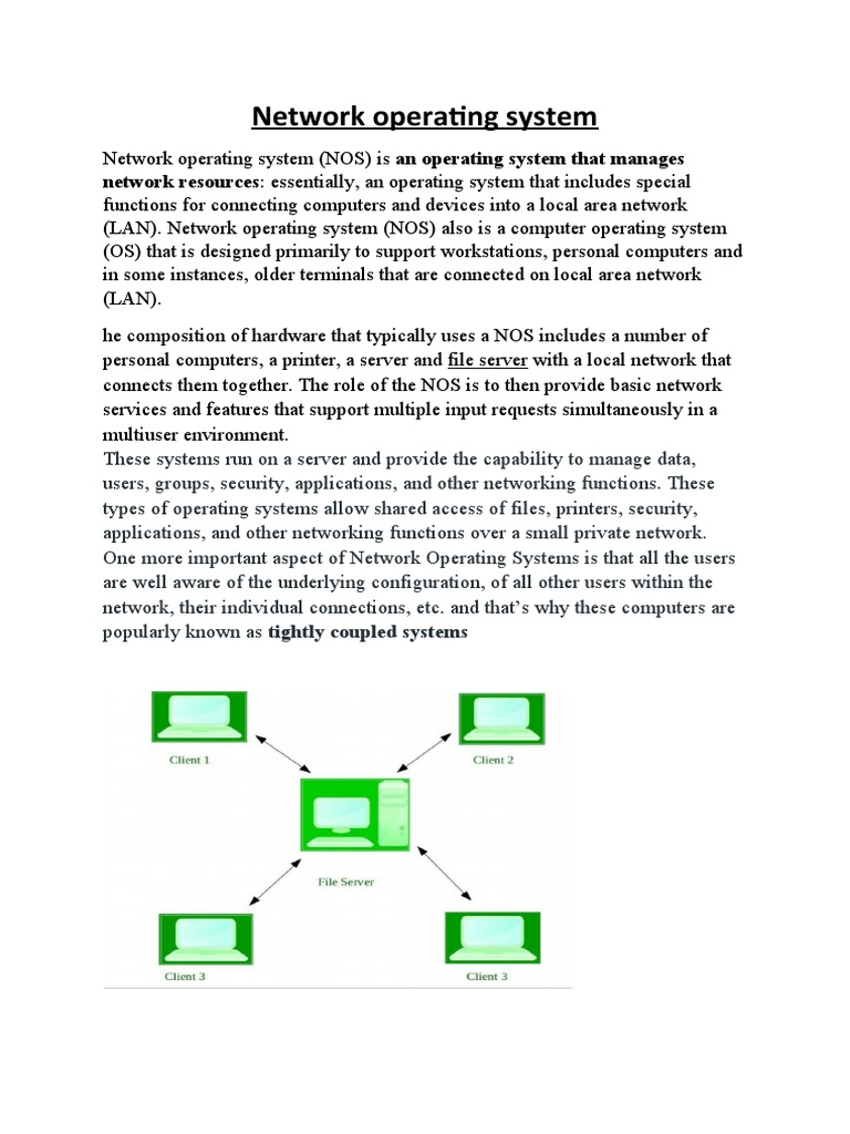 Network Operating System | PDF | Operating System | Computer Network