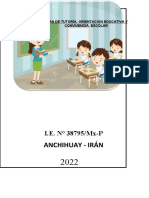Plan de Tutoría, Orintación Educativa y Convivencia Escolar 2022