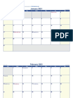January 2021: 2021 Calendar - US Holidays