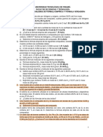 11 Práctica de Problemas de Fórmula Química