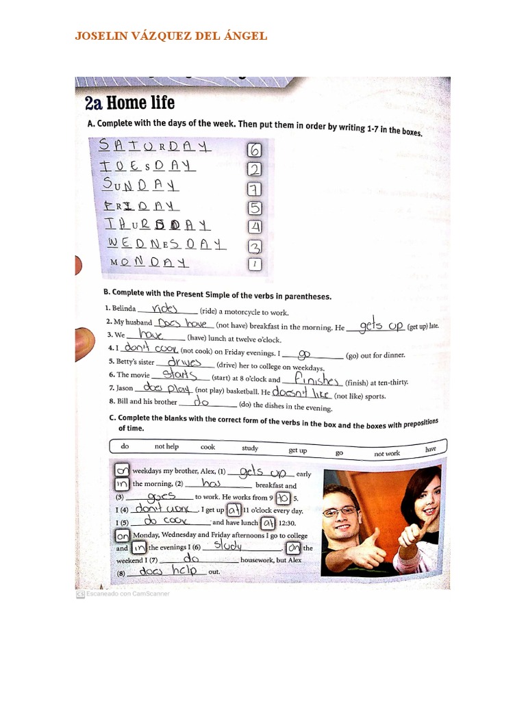 Workbook Unit 2 | PDF