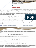 The Energy Equation: Control Volume With No Mass Transfer