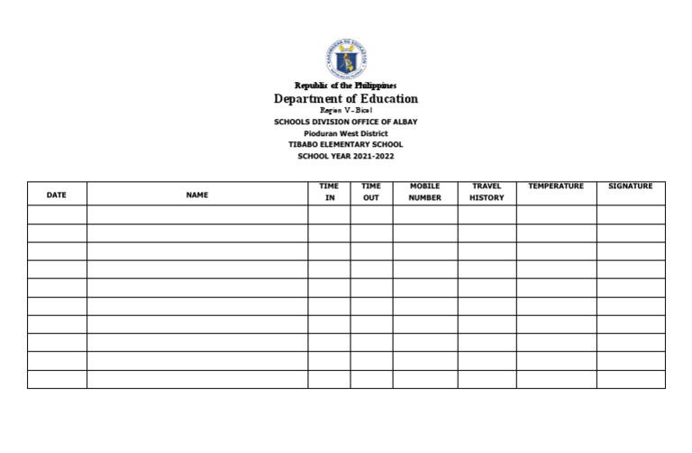 F2F - Contact Tracing Form | PDF