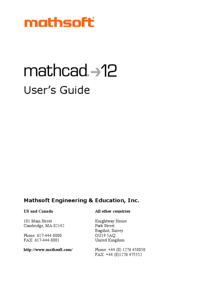 Mathcad Users Guide | PDF | Internet Forum | Web Browser