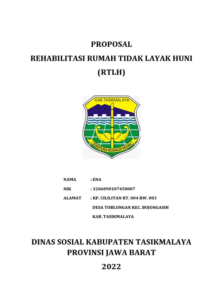 Proposal RTLH Toblongan | PDF | Griya & Taman