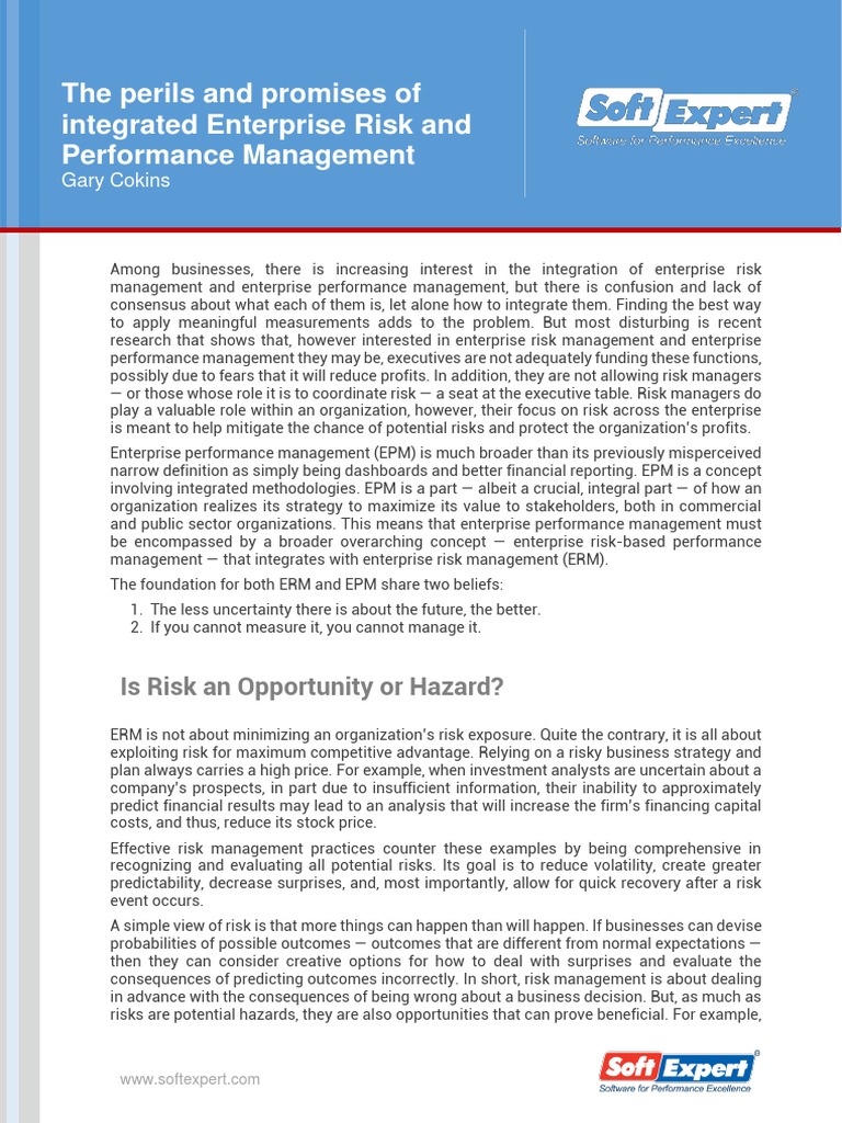 Integrating Risk and Performance Management | PDF | Risk | Risk Management