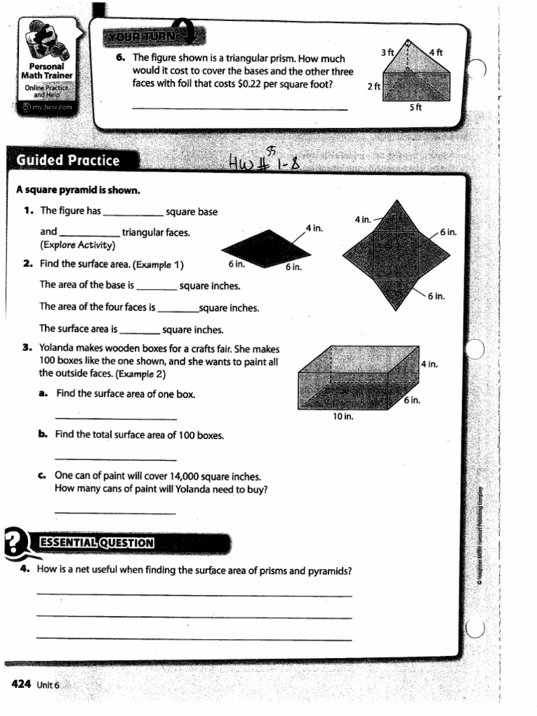 HW 55 Nets and Surface Area PDF Polytopes Convex Geometry