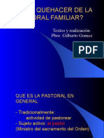 Ser y Quehacer de La Pastoral Familiar