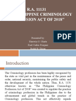 Regulating Criminology Profession in the Philippines