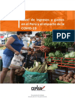 CEPLAN - Nivel de Ingresos y Gastos en El Peru y El Impacto de La COVID-19