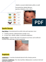 Specific Diseases: Atopic Disease-Hay Fever, Rhinitis Seasonal, Inhaled Plant Pollen or Mold