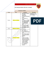 Plan de Trabajo Por El Día de La Madre - Horario