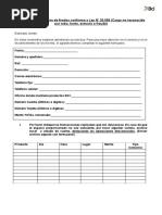 Declaración Jurada Ley 20.009-2025 | PDF | Transferencia bancaria