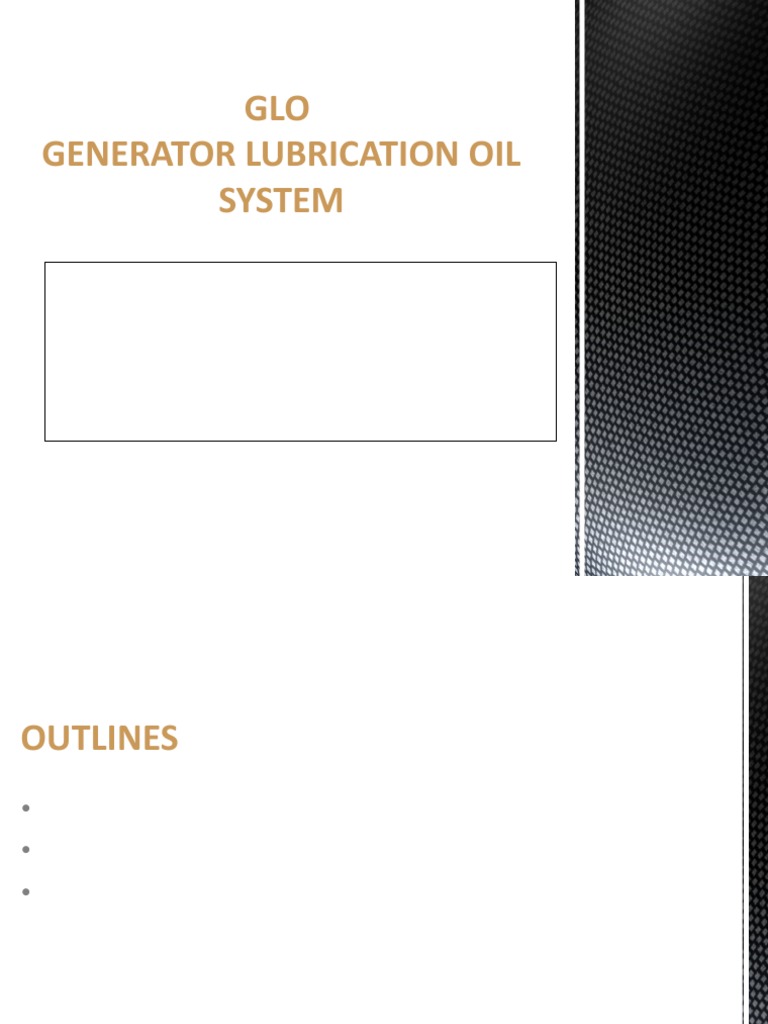 Generator Lubrication Oil System PDF