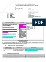 Sesión de La Experiencia de Aprendizaje N 29