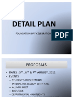 Detail Plan - Foundation Day