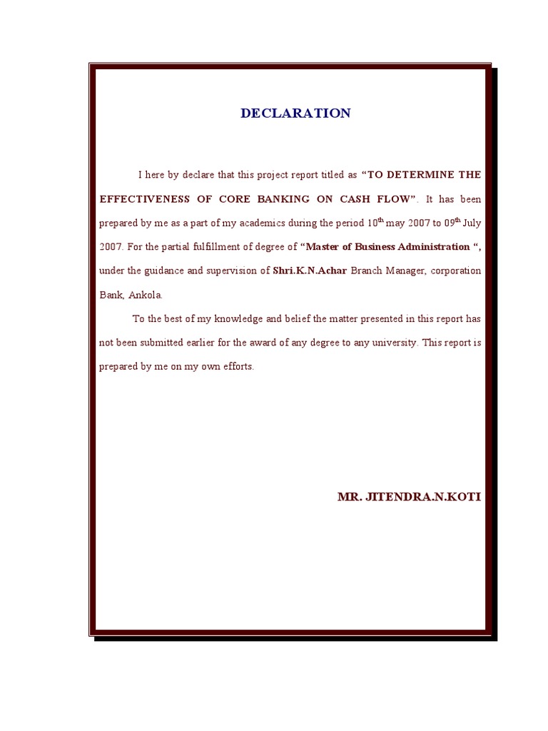 Declaration | PDF