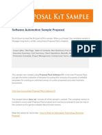 Software Automation Sample Proposal: Proposal Pack Software #1. in The Retail Proposal Pack