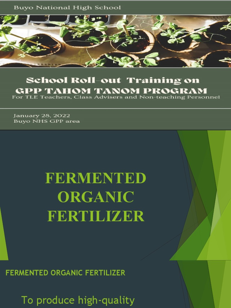 Fermented Organic Fertilizer Guide | PDF | Fertilizer | Fermentation