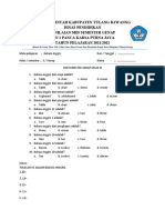 Pemerintah Kabupaten Tulang Bawanng Dinas Pendidikan Penilaian Mid Semester Genap SDN 1 Panca Karsa Purna Jaya TAHUN PELAJARAN 2021/2022